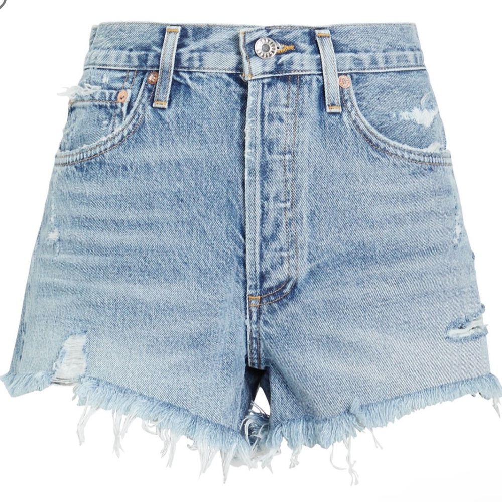 AGOLDE Parker Cut Off Denim Shorts